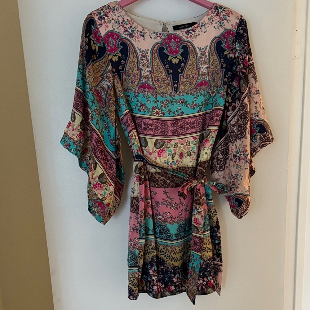 Ark & co Multicolor Bohemian Mini Dress